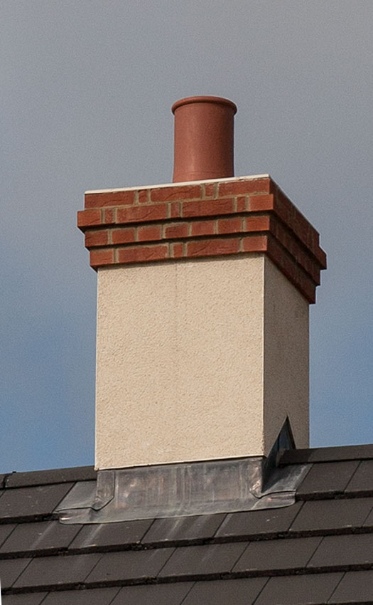 Quickstack Rendready Chimney on Roof