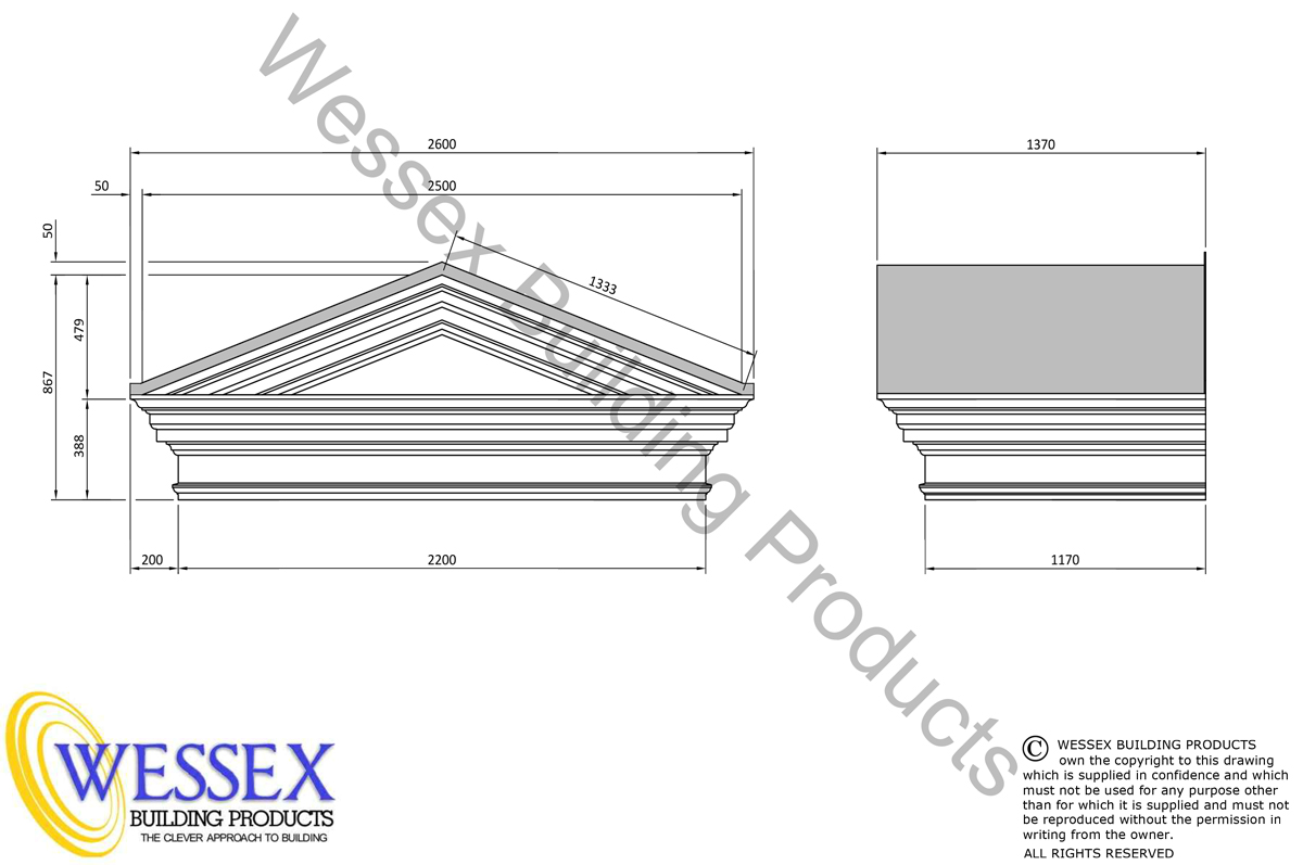 Radstock Portico Technical Drawing