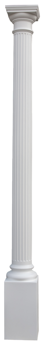 Fluted Column Type N Wessex Fluted Doric column, manufactured in pre-finished white GRP